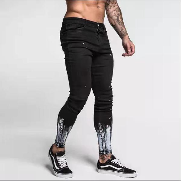 Painted denim jeans teenagers personalized pencil pants 126