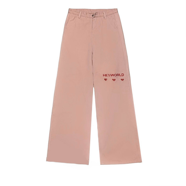 Pink Girl Love Jeans High Waist Slim Wide Leg Pants 129