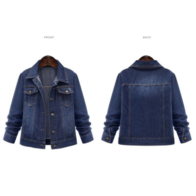 Plus size women's classic denim jacket 134