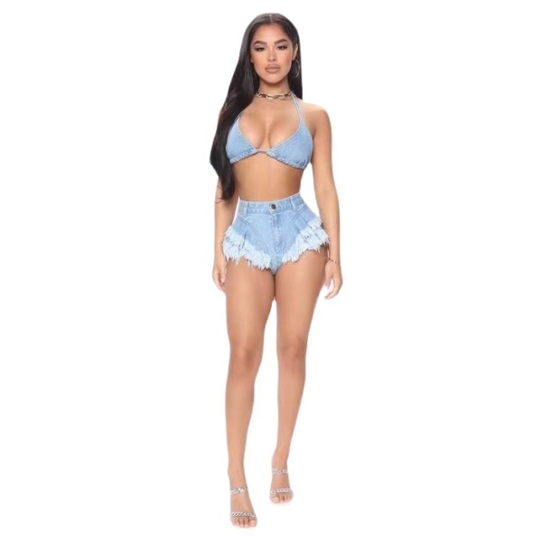 Raw edge buttocks hot pants sexy nightclub bikini hanging 119
