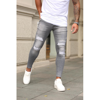 Ripped stretch skinny jeans 96