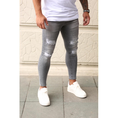 Ripped stretch skinny jeans 96
