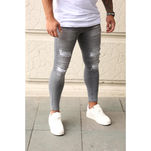 Ripped stretch skinny jeans 96