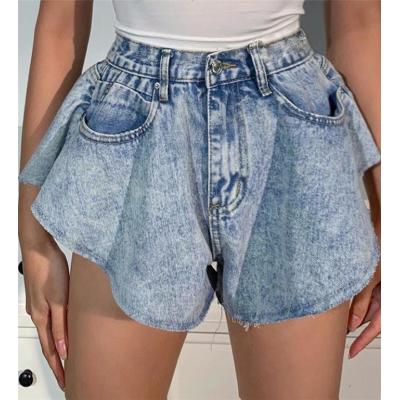 Ruffled Jeans High Waisted Ruffled Flared Pants 113