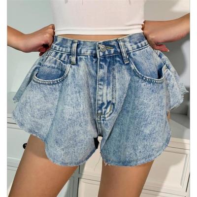Ruffled Jeans High Waisted Ruffled Flared Pants 113