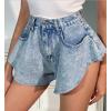 Ruffled Jeans High Waisted Ruffled Flared Pants 113