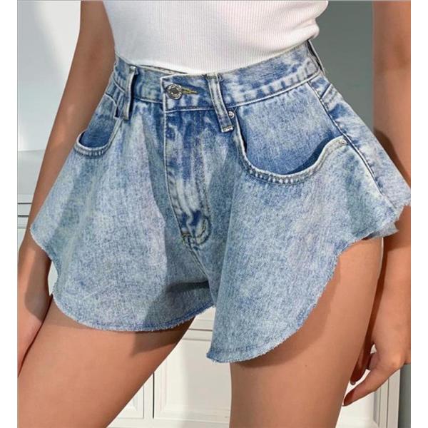 Ruffled Jeans High Waisted Ruffled Flared Pants 113