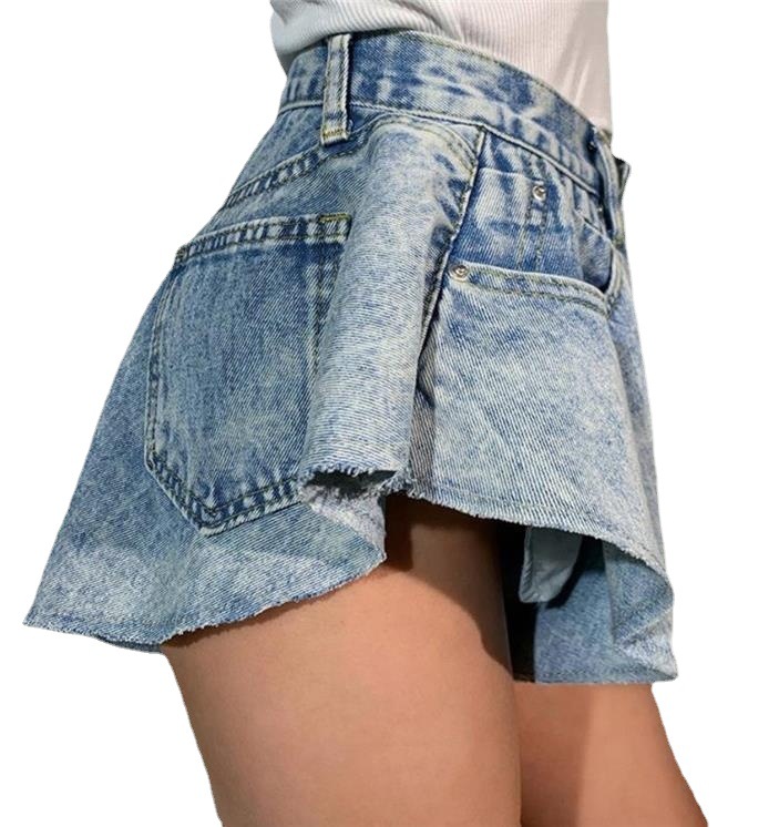 Ruffled Jeans High Waisted Ruffled Flared Pants 113