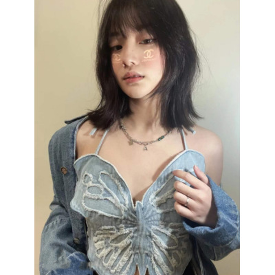 Sexy Babes Butterfly Camisole Backless Lace Top 30