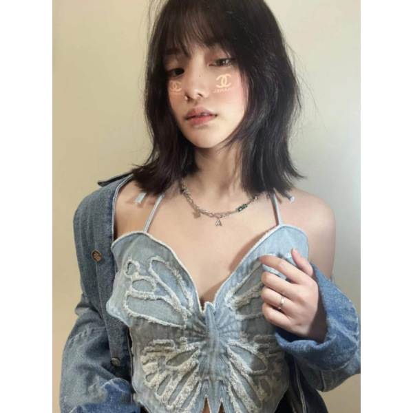 Sexy Babes Butterfly Camisole Backless Lace Top 30