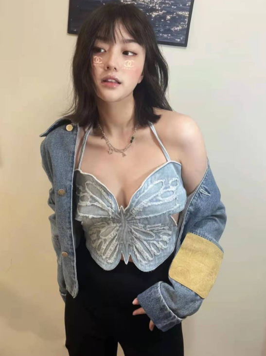 Sexy Babes Butterfly Camisole Backless Lace Top 30