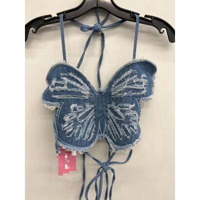 Sexy Babes Butterfly Camisole Backless Lace Top 30