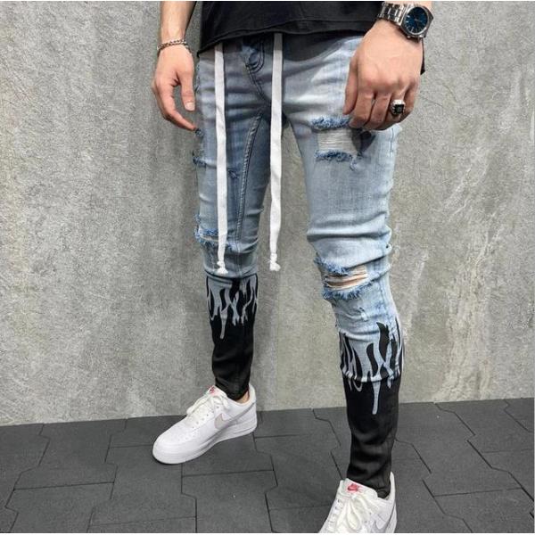 Side Pocket Small Feet Skinny Jeans Wholesale Men 2