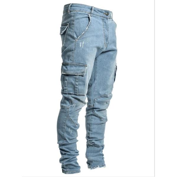 Side Pocket Small Feet Skinny Jeans Wholesale Men 2