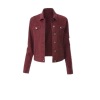 Slim Fit Ripped Denim Top Ladies Denim Jacket 29