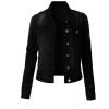 Slim Fit Ripped Denim Top Ladies Denim Jacket 29