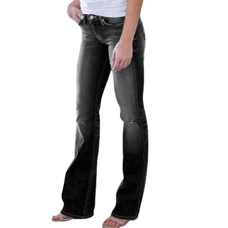 Slim-fit ripped denim trousers 110