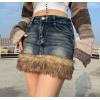 Spice Girl Style Wrapped Hip A-Line Skirt 69