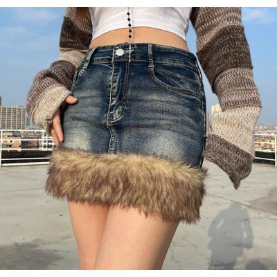 Spice Girl Style Wrapped Hip A-Line Skirt 69