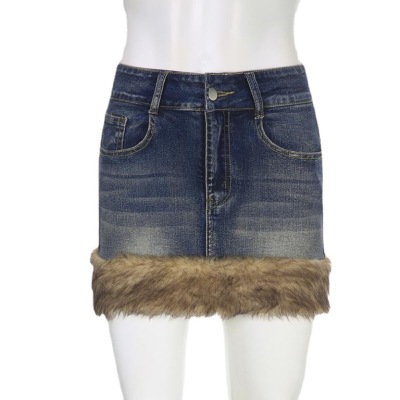 Spice Girl Style Wrapped Hip A-Line Skirt 69