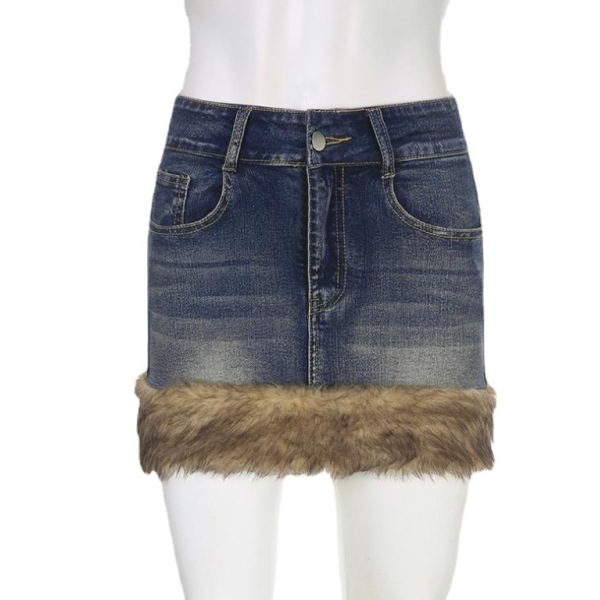 Spice Girl Style Wrapped Hip A-Line Skirt 69