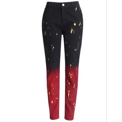 Stretch Skinny Stretch Jeans Gradient Painted Denim Trousers Men 86