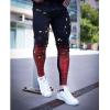 Stretch Skinny Stretch Jeans Gradient Painted Denim Trousers Men 86