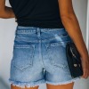 Summer new raw edge ripped foreign trade denim shorts women 97