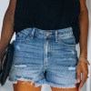 Summer new raw edge ripped foreign trade denim shorts women 97