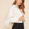 women's denim short coat fashion fringed jacket 127 