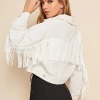 women's denim short coat fashion fringed jacket 127 