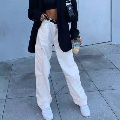 women's drape high waist straight leg jeans 130