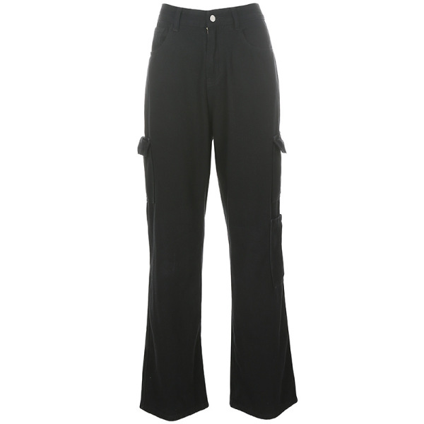women's drape high waist straight leg jeans 130