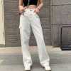 women's drape high waist straight leg jeans 130