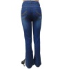 women's embroidered washed flared trousers 49