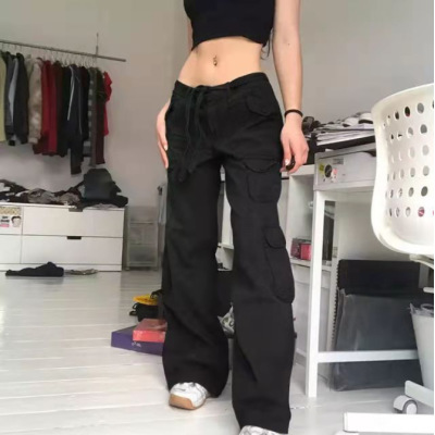 Women's Fashion Casual Denim Pants with Multiple Pockets140