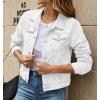Women's Fashion Slim Lapel Candy Color Denim Jacket 84