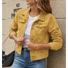 Women's Fashion Slim Lapel Candy Color Denim Jacket 84