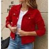 Women's Fashion Slim Lapel Candy Color Denim Jacket 84