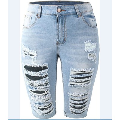 Women's High Waist Ripped Stretch Jeans 108