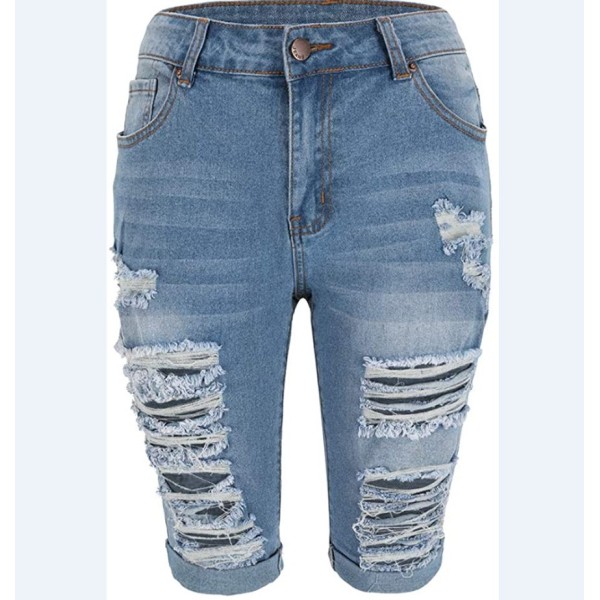 Women's High Waist Ripped Stretch Jeans 108