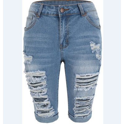 Women's High Waist Ripped Stretch Jeans 108
