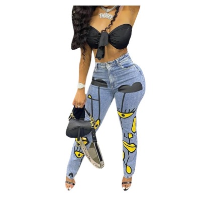 women's high waist skinny casual jeans 83