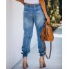 women's high waist slim ripped loose jeans 103
