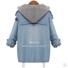 women's loose slim trench coat fat vest two piece set 75