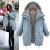 women's loose slim trench coat fat vest two piece set 75