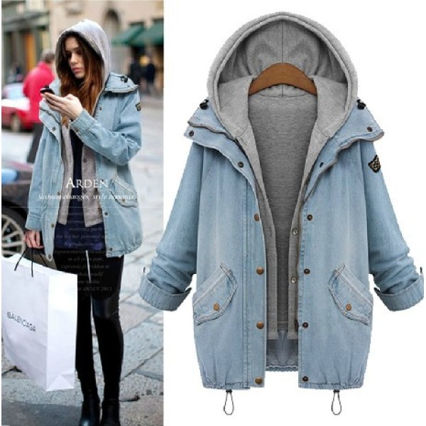 women's loose slim trench coat fat vest two piece set 75