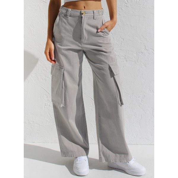 women's multi pocket overall casual pants 79