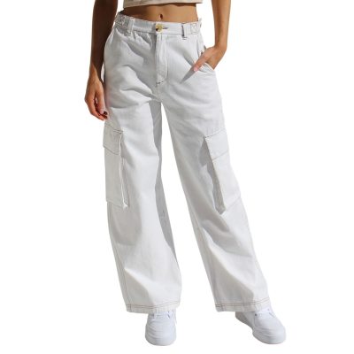 women's multi pocket overall casual pants 79