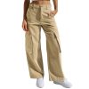 women's multi pocket overall casual pants 79